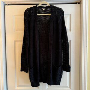 Gap Loose Knit Long Cardigan - Black